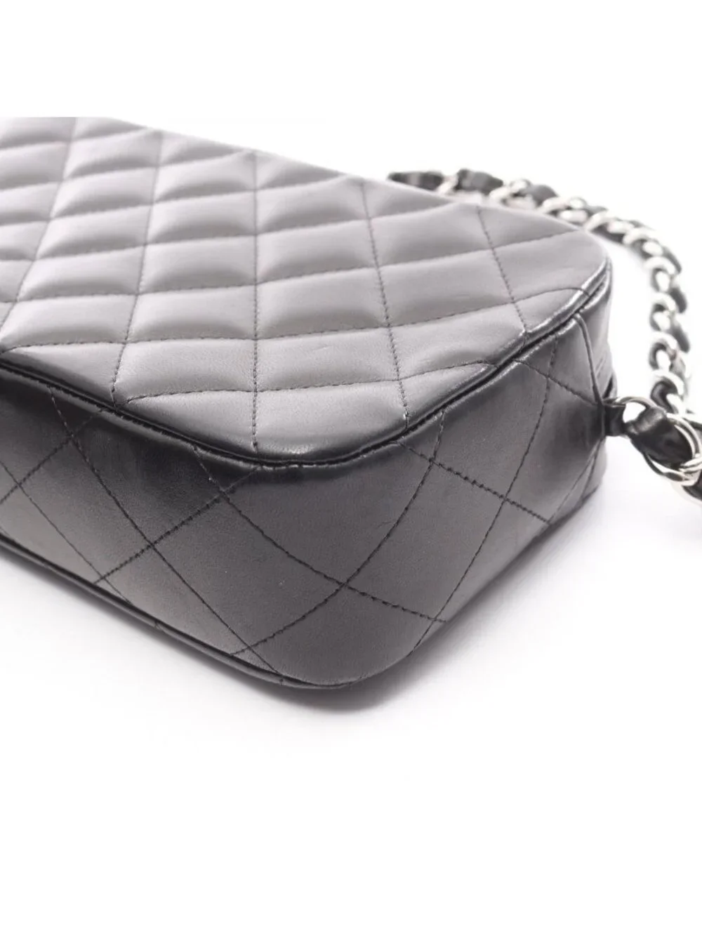 Chanel Shoulder Bag Quilted Black Lambskin